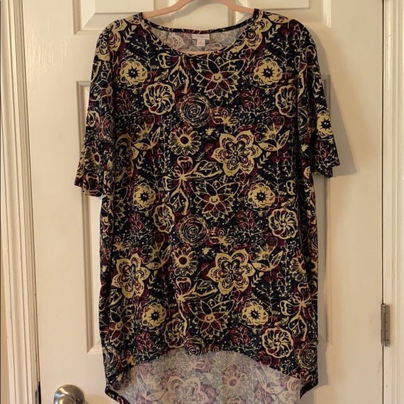 LLR Floral Irma - S Navy, plum & Ivory- legging - Picture 1 of 5